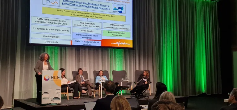 Katia Lacasse Panelist at Helsinki Chemicals Forum Delivering the EU Roadmap on phasing out animal testing -